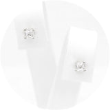 Ασημένια επιπλατινωμένα σκουλαρίκια 3.00mm