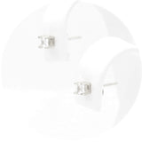 Ασημένια επιπλατινωμένα σκουλαρίκια 3.00mm