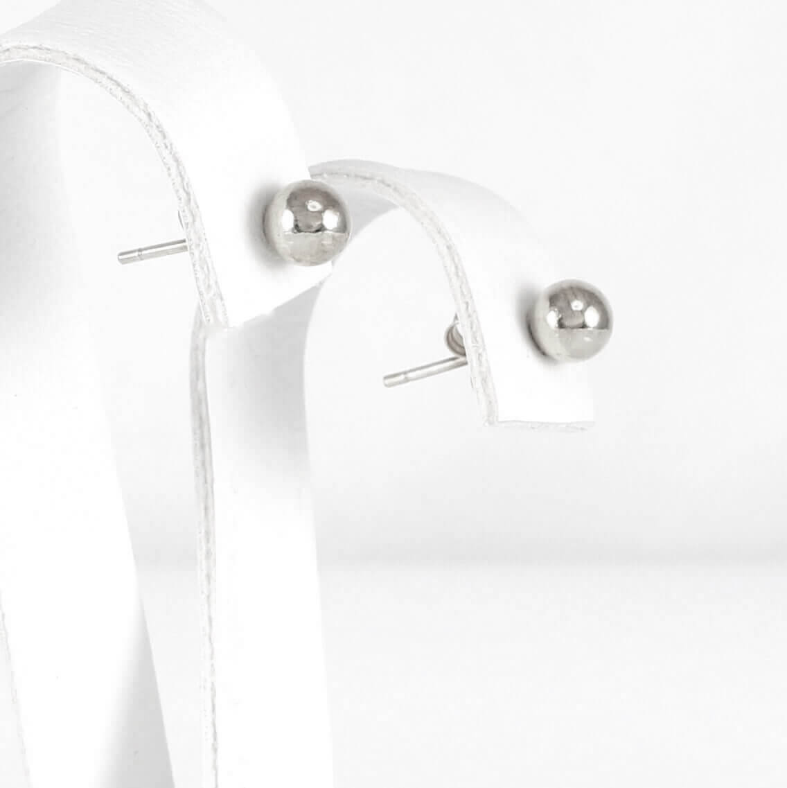 Ασημένια σκουλαρίκια μπίλιες 5.00mm