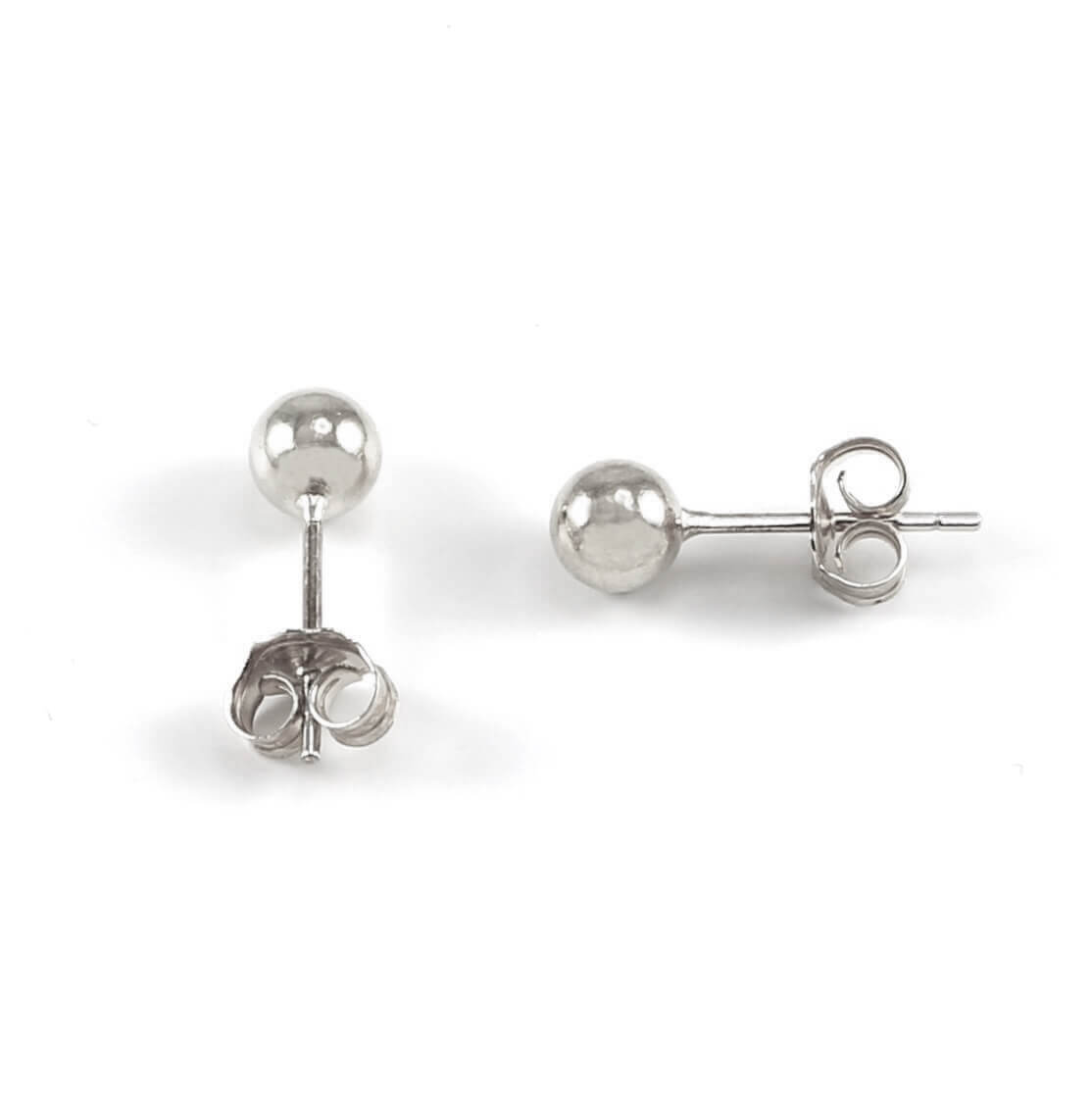 Ασημένια σκουλαρίκια μπίλιες 5.00mm
