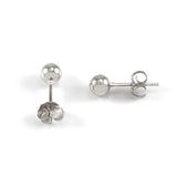 Ασημένια σκουλαρίκια μπίλιες 5.00mm