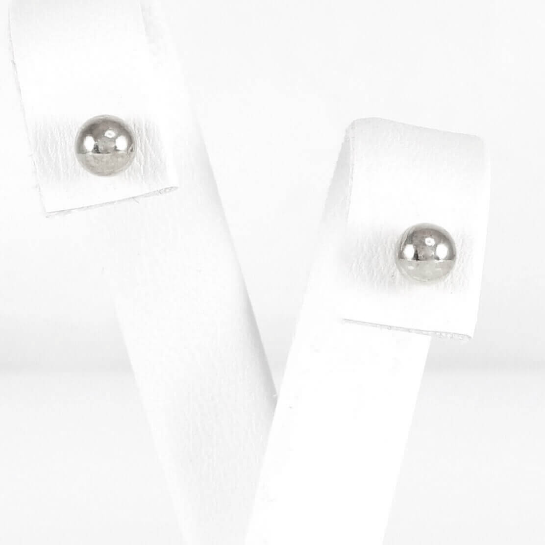 Ασημένια σκουλαρίκια μπίλιες 5.00mm