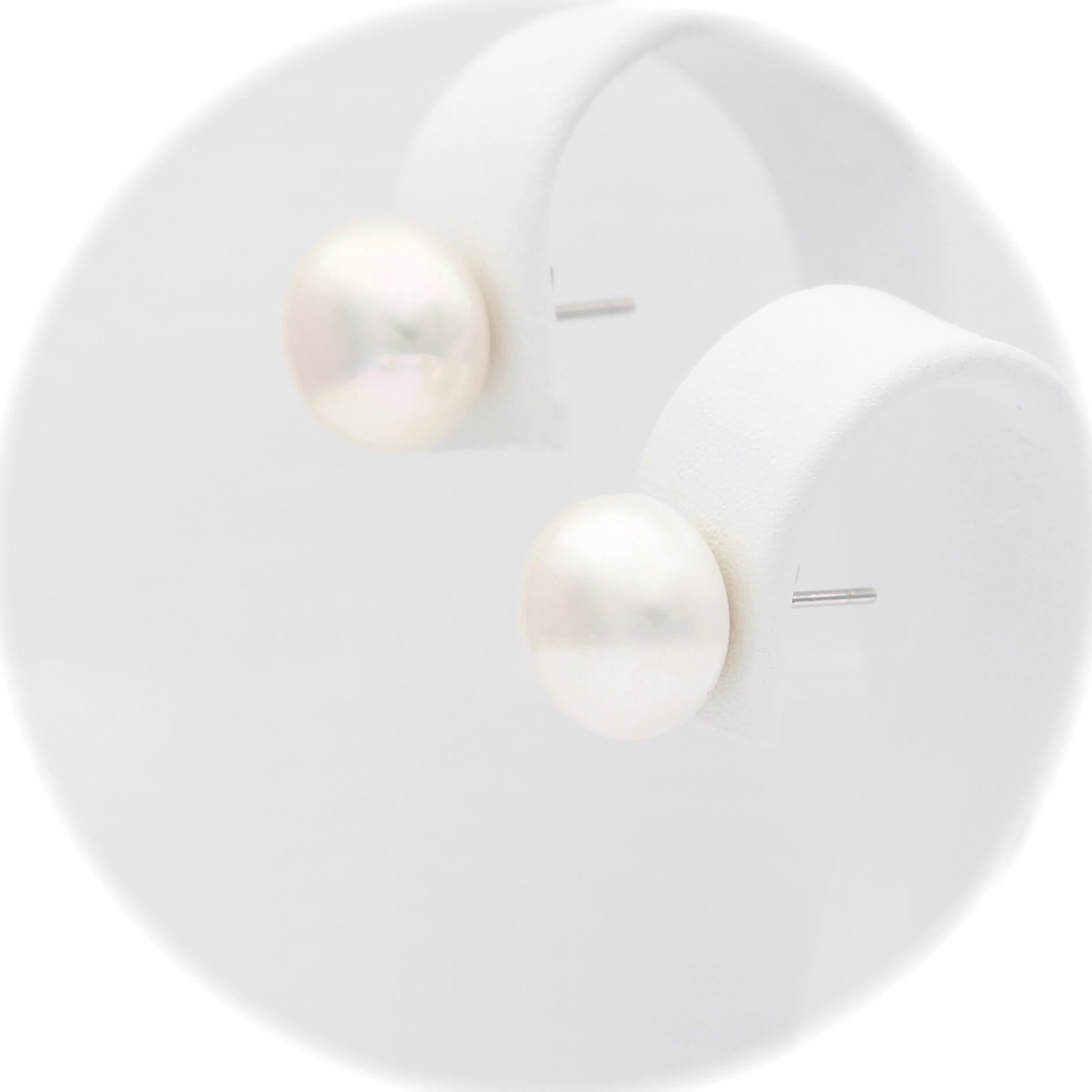 Ασημένια σκουλαρίκια με μαργαριτάρια 10.70mm