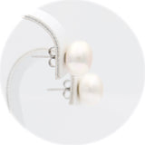 Ασημένια σκουλαρίκια με μαργαριτάρια 10.70mm