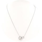 Ασημένιο επιπλατινωμένο κολιέ με κυκλικά μοτίφ