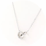 Ασημένιο επιπλατινωμένο κολιέ με κυκλικά μοτίφ