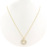 Ασημένιο κολιέ με σχέδιο καρφί από λευκές πέτρες ζιργκόν