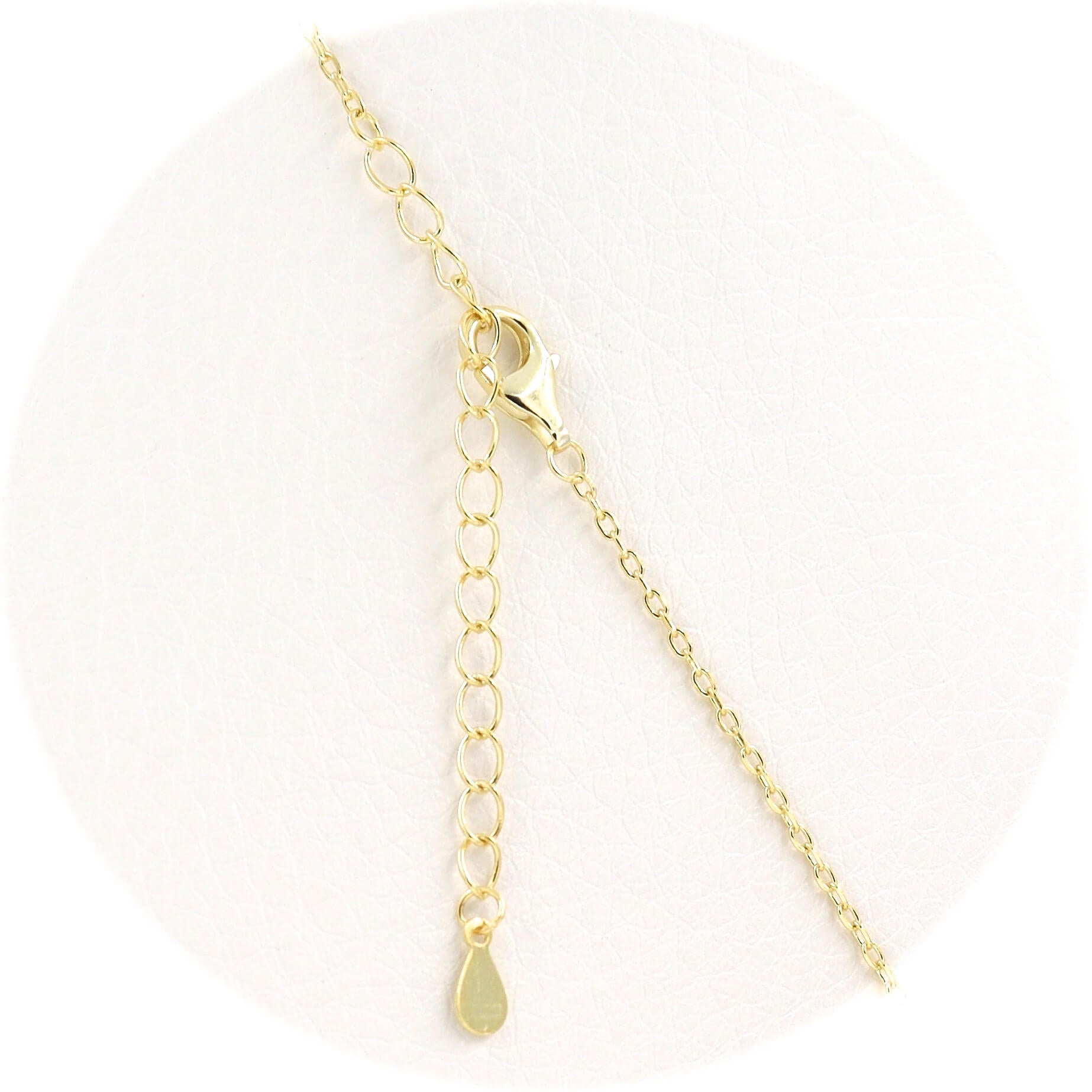 Ασημένιο κολιέ με σχέδιο καρφί από λευκές πέτρες ζιργκόν