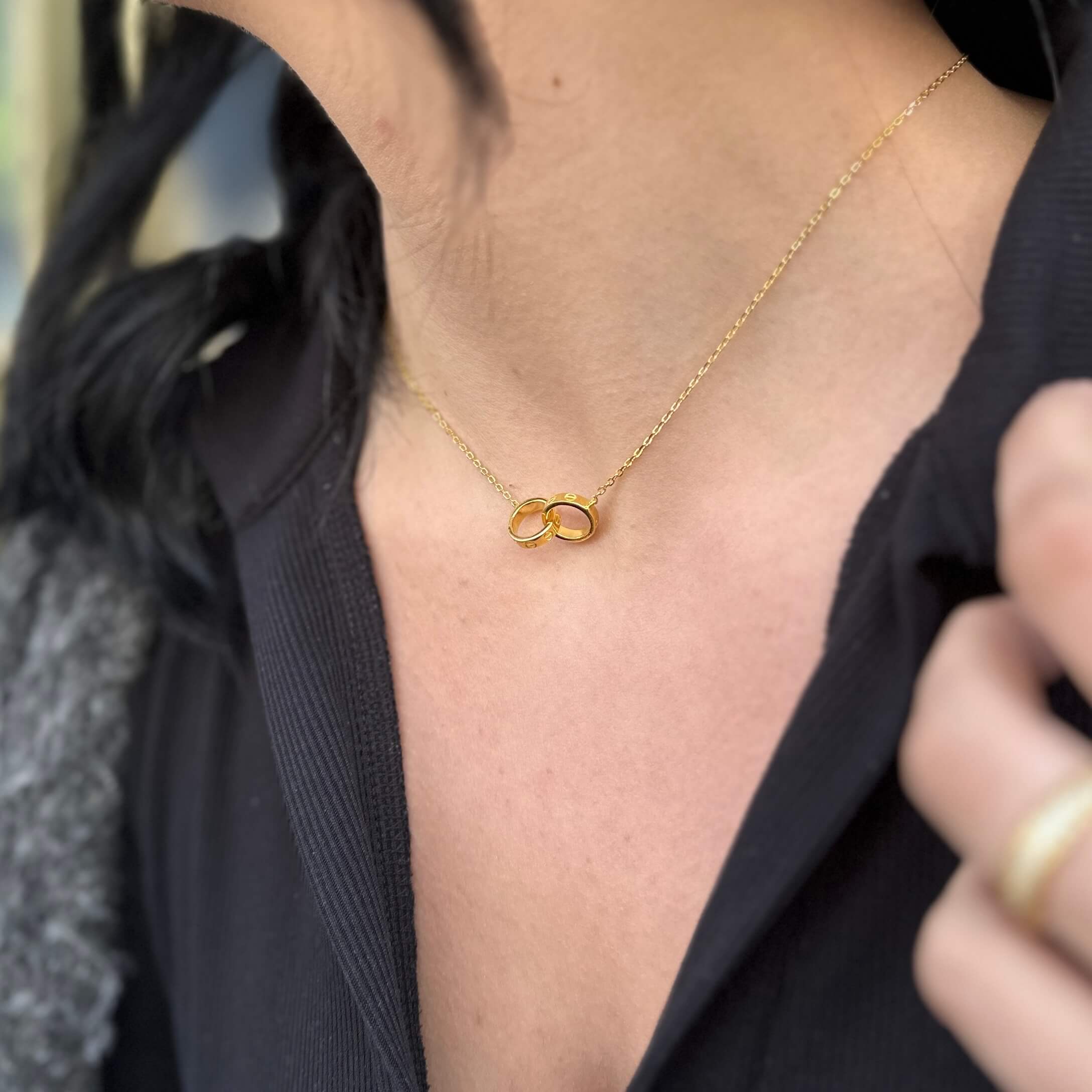 Ασημένιο επιχρυσωμένο γυναικείο κολιέ 925