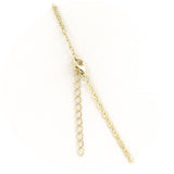 Ασημένιο επιχρυσωμένο κολιέ με λευκό σμάλτο