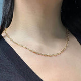 Ασημένιο επιχρυσωμένο κολιέ Vogue σε σχέδιο αλυσίδα