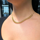 Ασημένιο επιχρυσωμένο κολιέ 925 Vogue με σχέδιο κουρμέτ