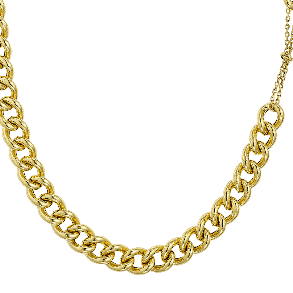 Ασημένιο επιχρυσωμένο κολιέ 925 Vogue με σχέδιο κουρμέτ