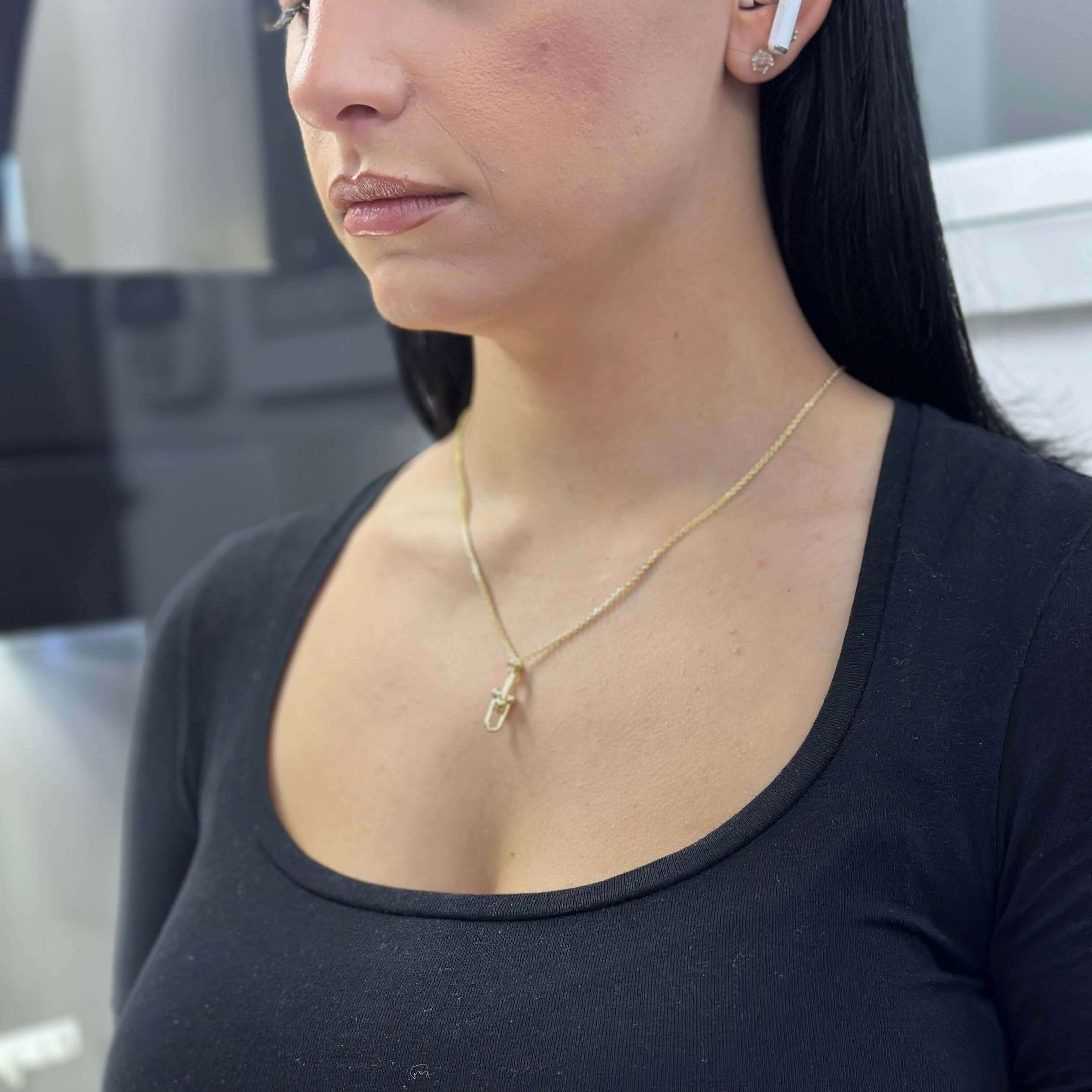 Ασημένιο επιχρυσωμένο κολιέ Vogue