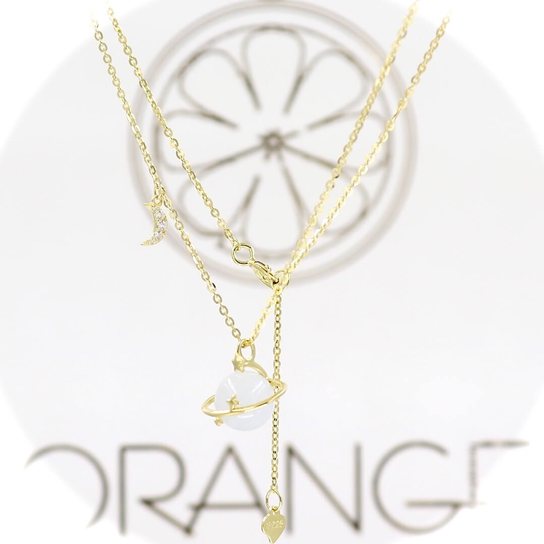 Επίχρυσο κολιέ 925 με φεγγαρόπετρα