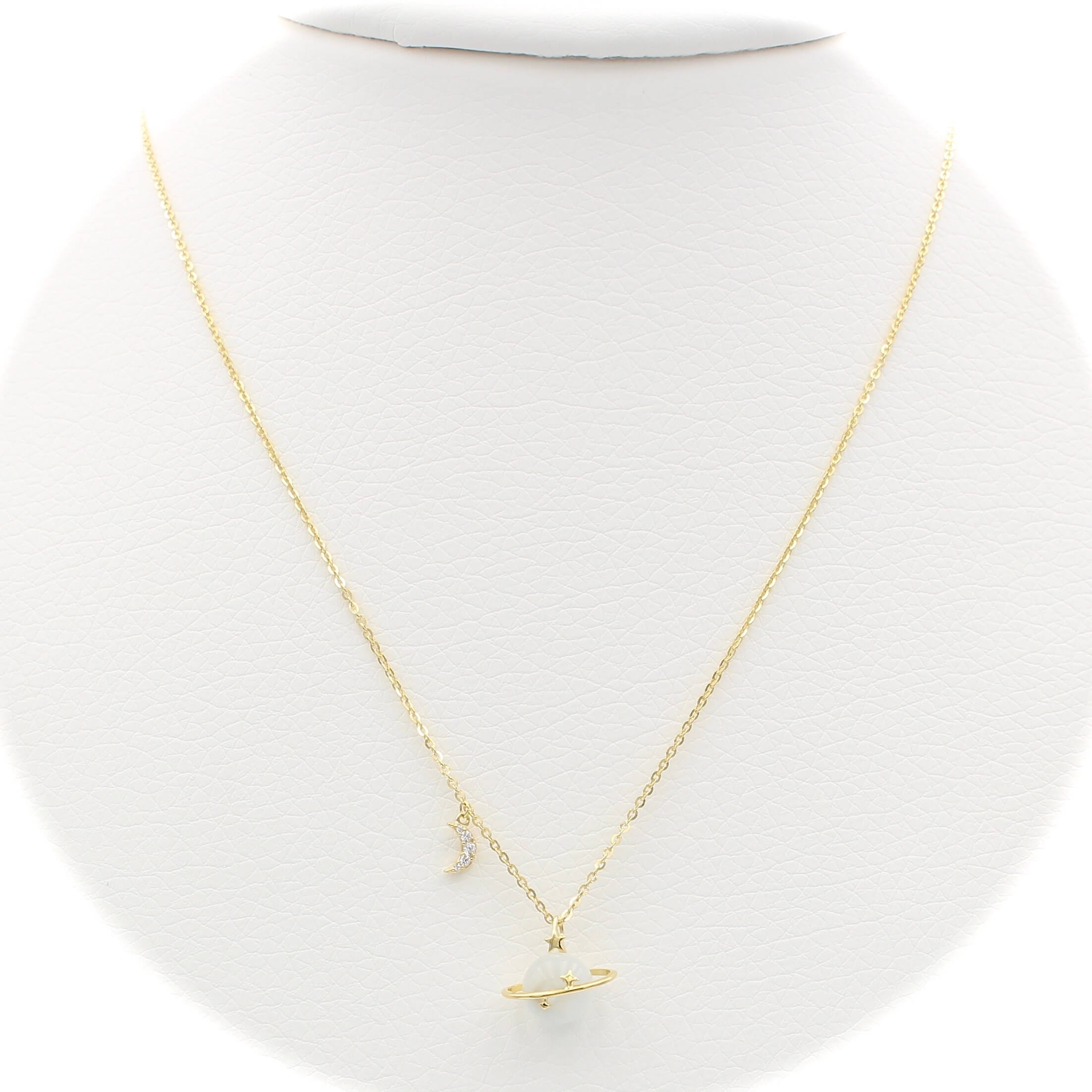 Επίχρυσο κολιέ 925 με φεγγαρόπετρα