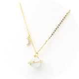 Επίχρυσο κολιέ 925 με φεγγαρόπετρα