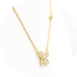 Επίχρυσο ασημένιο κολιέ με μοτίφ πεταλούδα