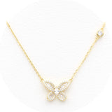 Επίχρυσο ασημένιο κολιέ με μοτίφ πεταλούδα