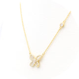 Επίχρυσο ασημένιο κολιέ με μοτίφ πεταλούδα