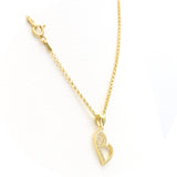 Ασημένιο επίχρυσο γυναικείο κολιέ με μοτίφ καρδία