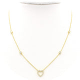 Ασημένιο επίχρυσο γυναικείο κολιέ 925 με μοτίφ καρδία