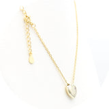 Ασημένιο επίχρυσο κολιέ 925 με μοτίφ καρδία