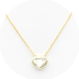 Ασημένιο επίχρυσο κολιέ 925 με μοτίφ καρδία