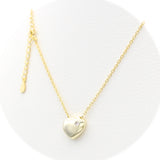 Ασημένιο επίχρυσο κολιέ 925 με μοτίφ καρδία