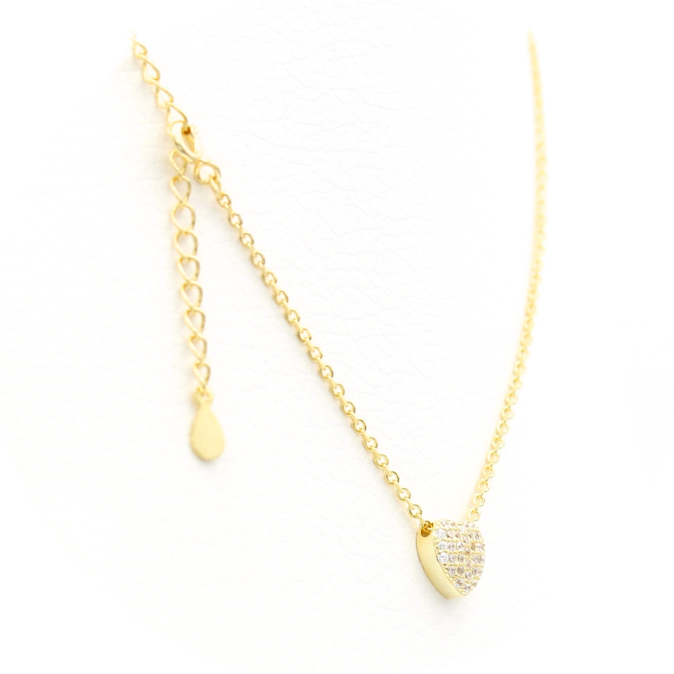 Ασημένιο επιχρυσωμένο γυναικείο κολιέ 925 με μοτίφ καρδιά