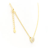 Ασημένιο επιχρυσωμένο γυναικείο κολιέ 925 με μοτίφ καρδιά