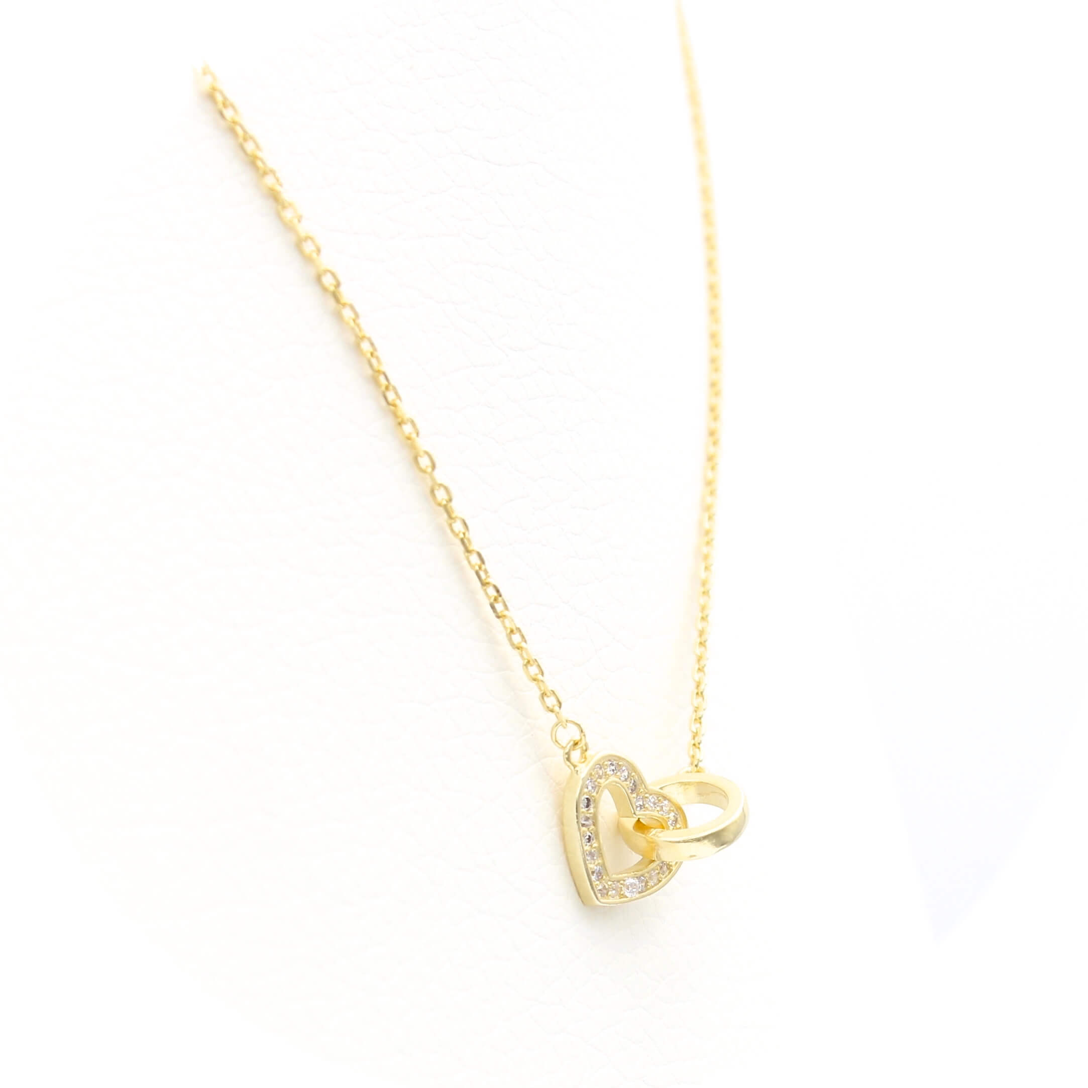 Ασημένιο επιχρυσωμένο κολιέ 925 με καρδιά