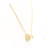 Ασημένιο επιχρυσωμένο κολιέ 925 με καρδιά