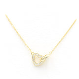 Ασημένιο επιχρυσωμένο κολιέ 925 με καρδιά