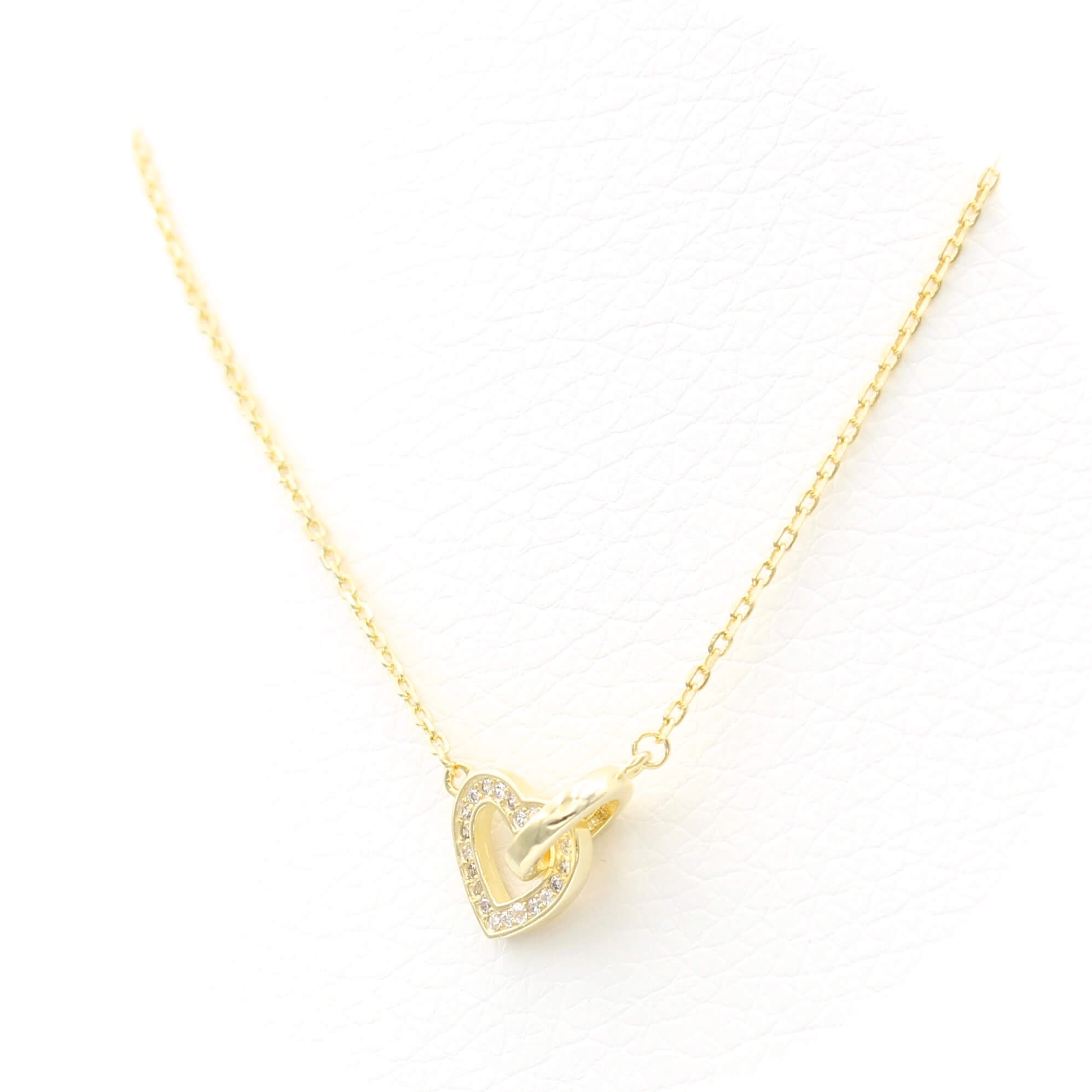 Ασημένιο επιχρυσωμένο κολιέ 925 με καρδιά