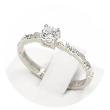 Μονόπετρο δαχτυλίδι λευκόχρυσο - WDZ312