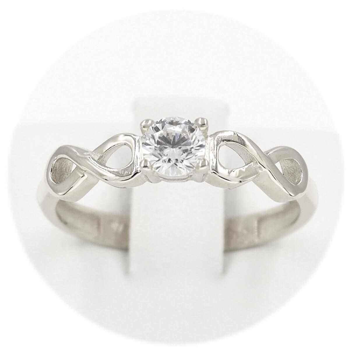 Μονόπετρο δαχτυλίδι λευκόχρυσο - WDZ316