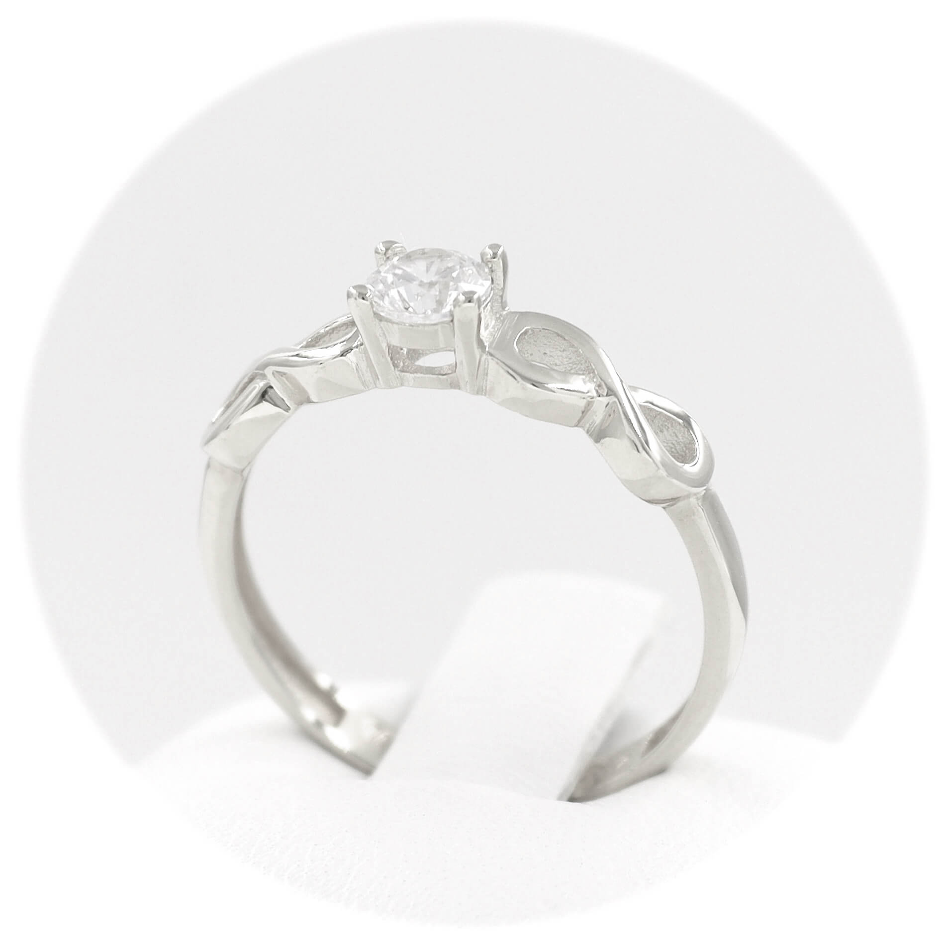 Μονόπετρο δαχτυλίδι λευκόχρυσο - WDZ316