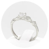 Μονόπετρο δαχτυλίδι λευκόχρυσο - WDZ316