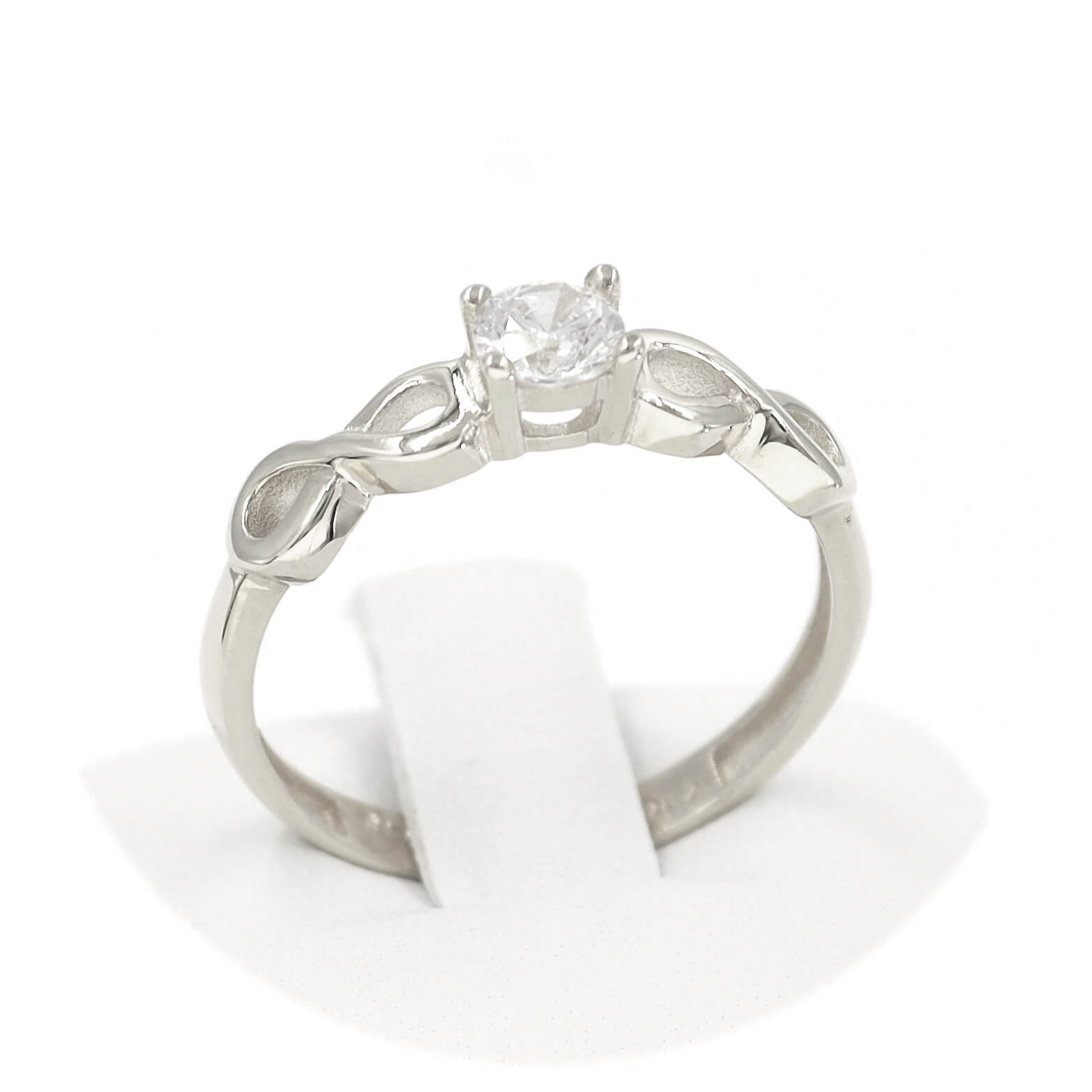 Μονόπετρο δαχτυλίδι λευκόχρυσο - WDZ316