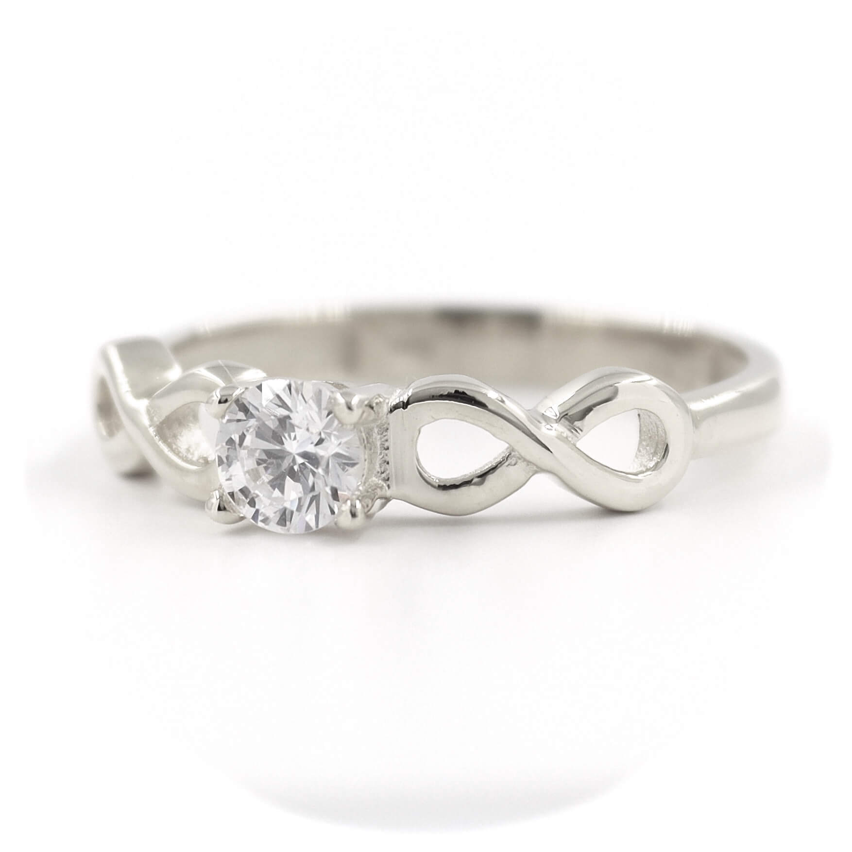 Μονόπετρο δαχτυλίδι λευκόχρυσο - WDZ316