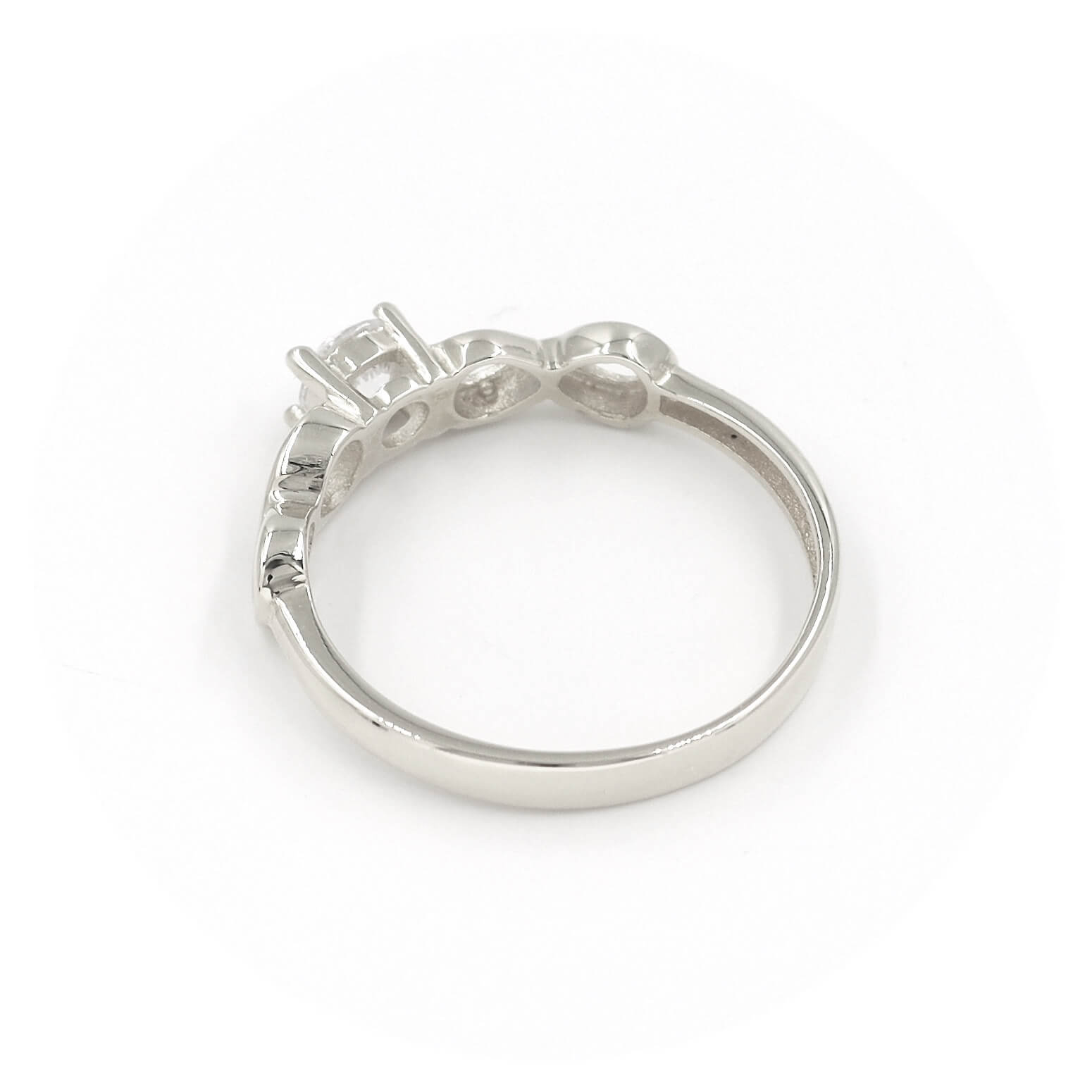 Μονόπετρο δαχτυλίδι λευκόχρυσο - WDZ316