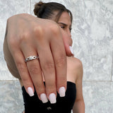 Μονόπετρο δαχτυλίδι λευκόχρυσο - WDZ316