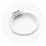 Μονόπετρο δαχτυλίδι λευκόχρυσο - WDZ317