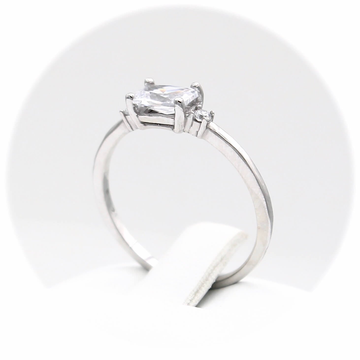 Μονόπετρο δαχτυλίδι λευκόχρυσο - WDZ317