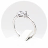 Μονόπετρο δαχτυλίδι λευκόχρυσο - WDZ317