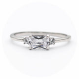 Μονόπετρο δαχτυλίδι λευκόχρυσο - WDZ317