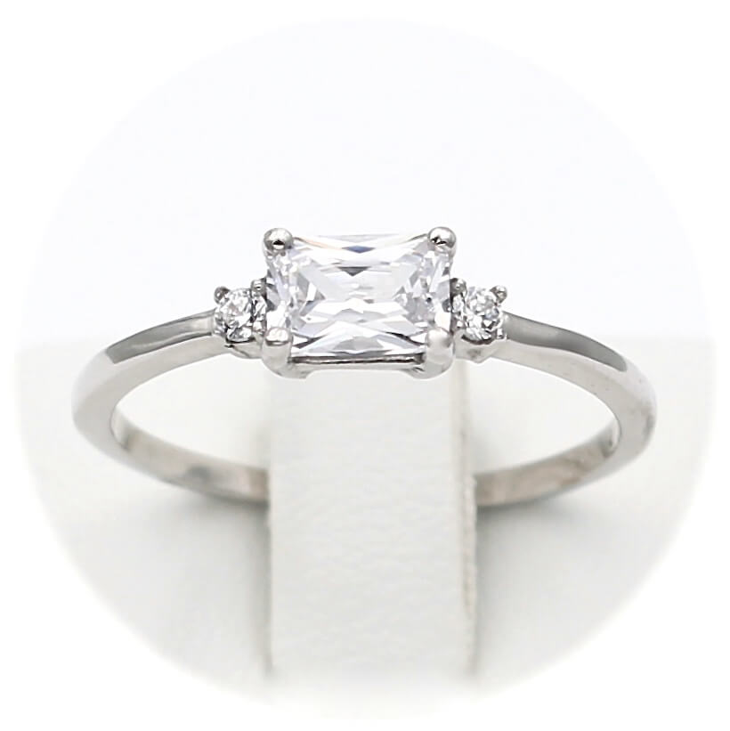 Μονόπετρο δαχτυλίδι λευκόχρυσο - WDZ317