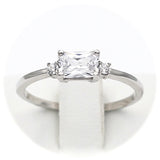 Μονόπετρο δαχτυλίδι λευκόχρυσο - WDZ317