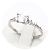 Μονόπετρο δαχτυλίδι λευκόχρυσο - WDZ317